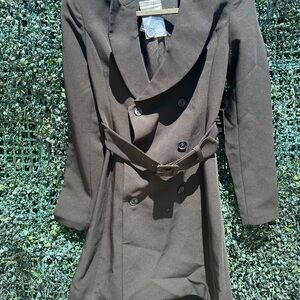 Women's Double-Breasted business Dress above the knee - Black